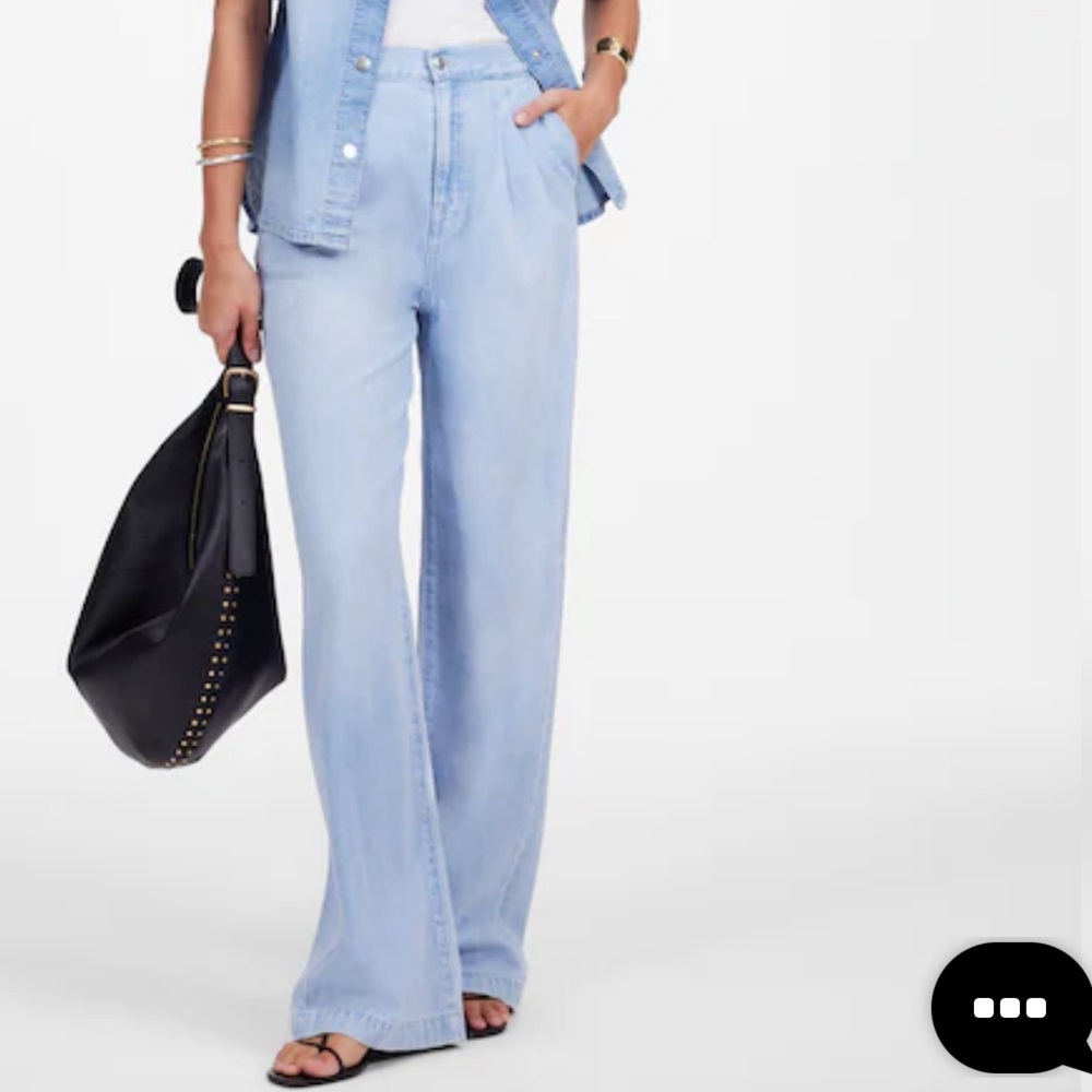 NWT Madewell Jeans The Curvy Harlow Wide-Leg Jean Trouser 25